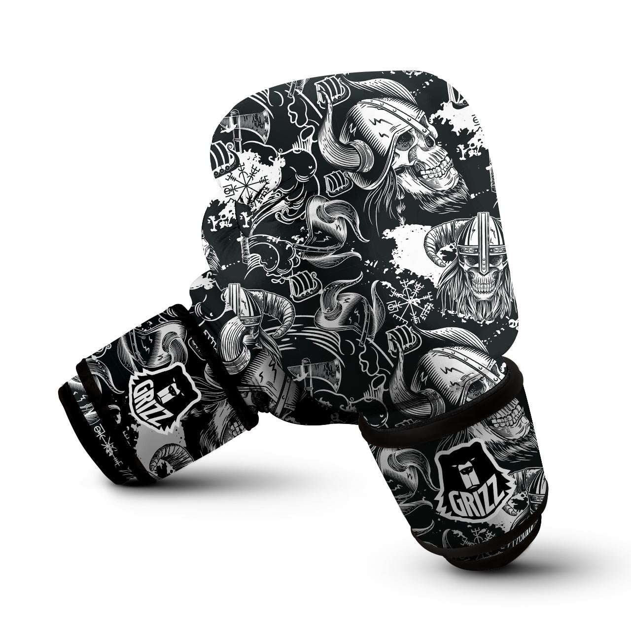 Viking Skull Boxing Gloves-grizzshop