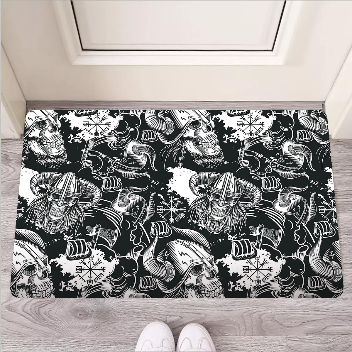 Viking Skull Door Mat-grizzshop