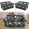 Viking Skull Loveseat Cover-grizzshop