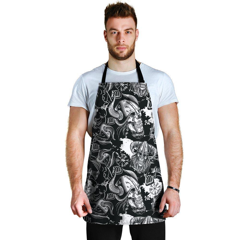 Viking Skull Men's Apron-grizzshop