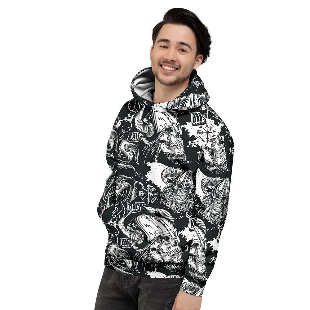 Viking Skull Men's Hoodie-grizzshop