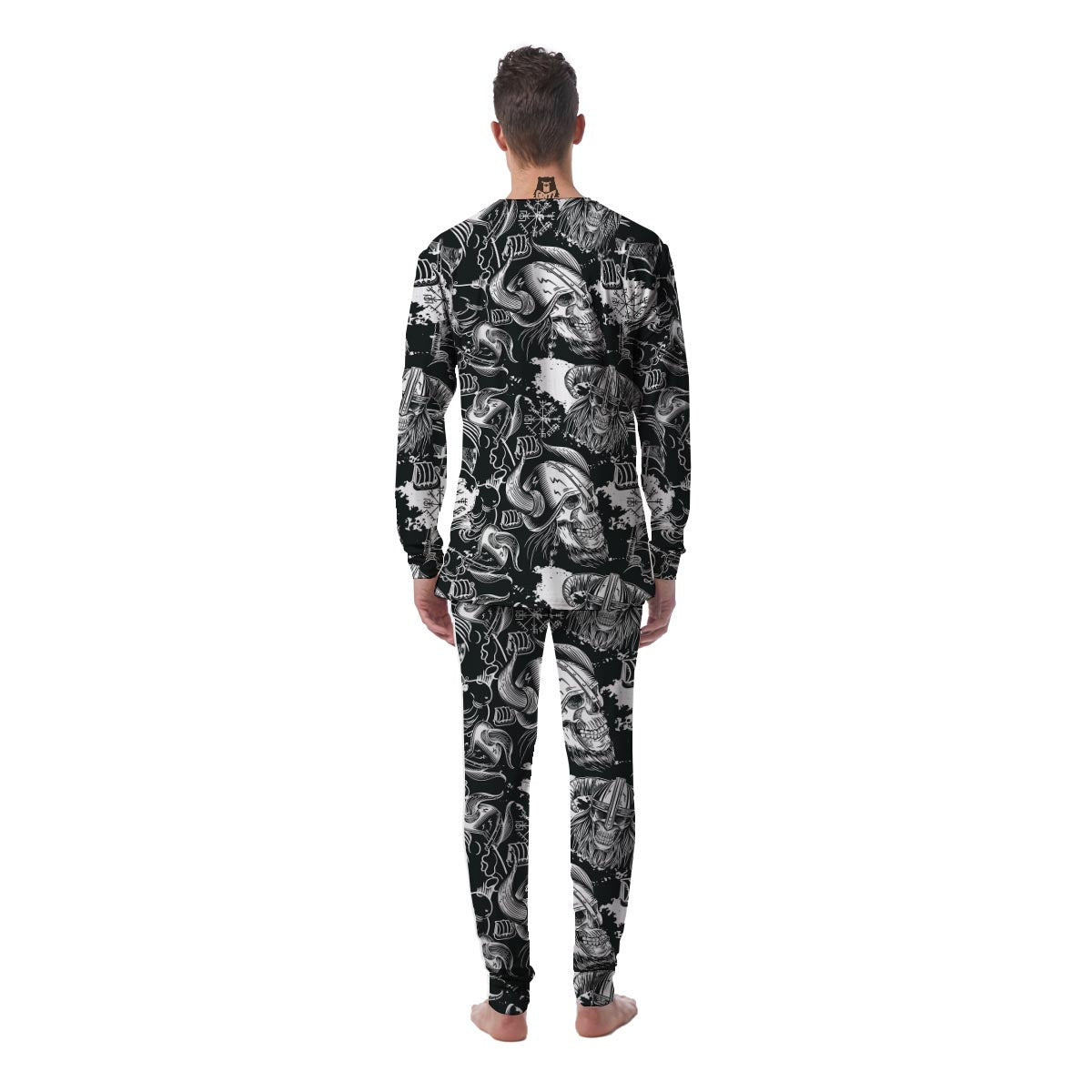 Viking Skull Men's Pajamas-grizzshop