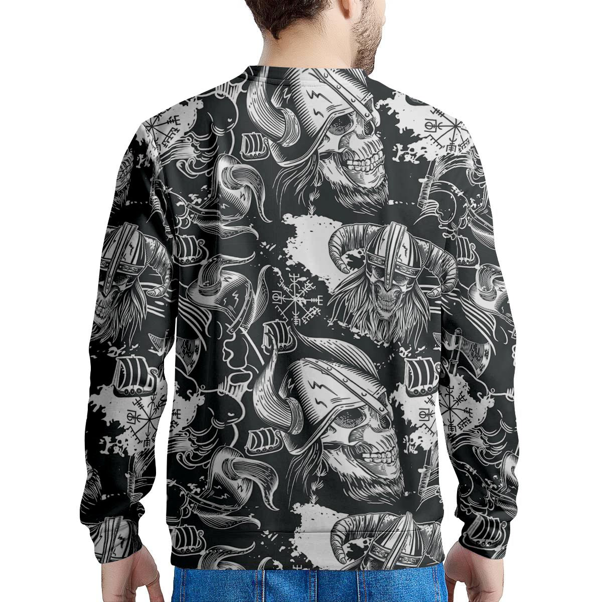 Viking Skull Men's Sweatshirt-grizzshop