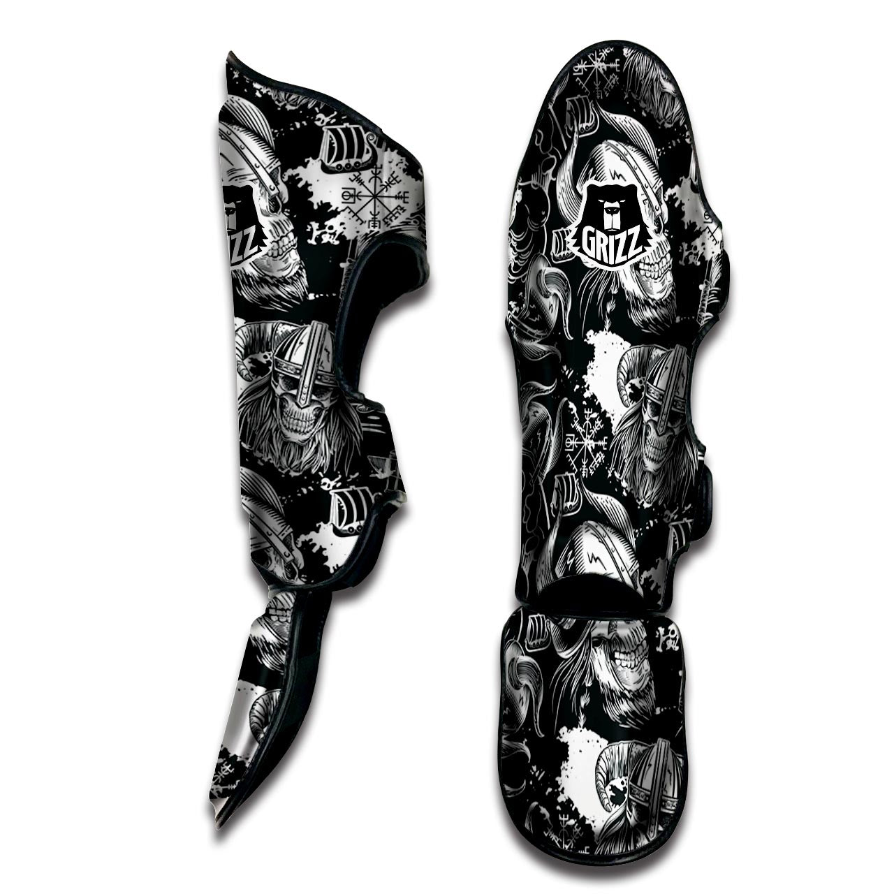 Viking Skull Muay Thai Shin Guard-grizzshop