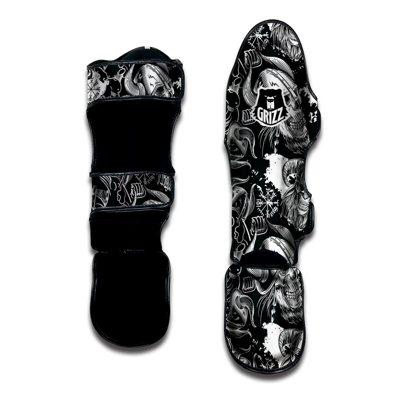 Viking Skull Muay Thai Shin Guard-grizzshop