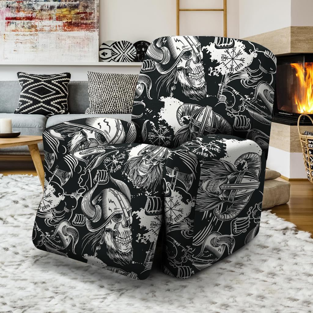 Viking Skull Recliner Cover-grizzshop