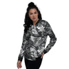 Viking Skull Women's Bomber Jacket-grizzshop