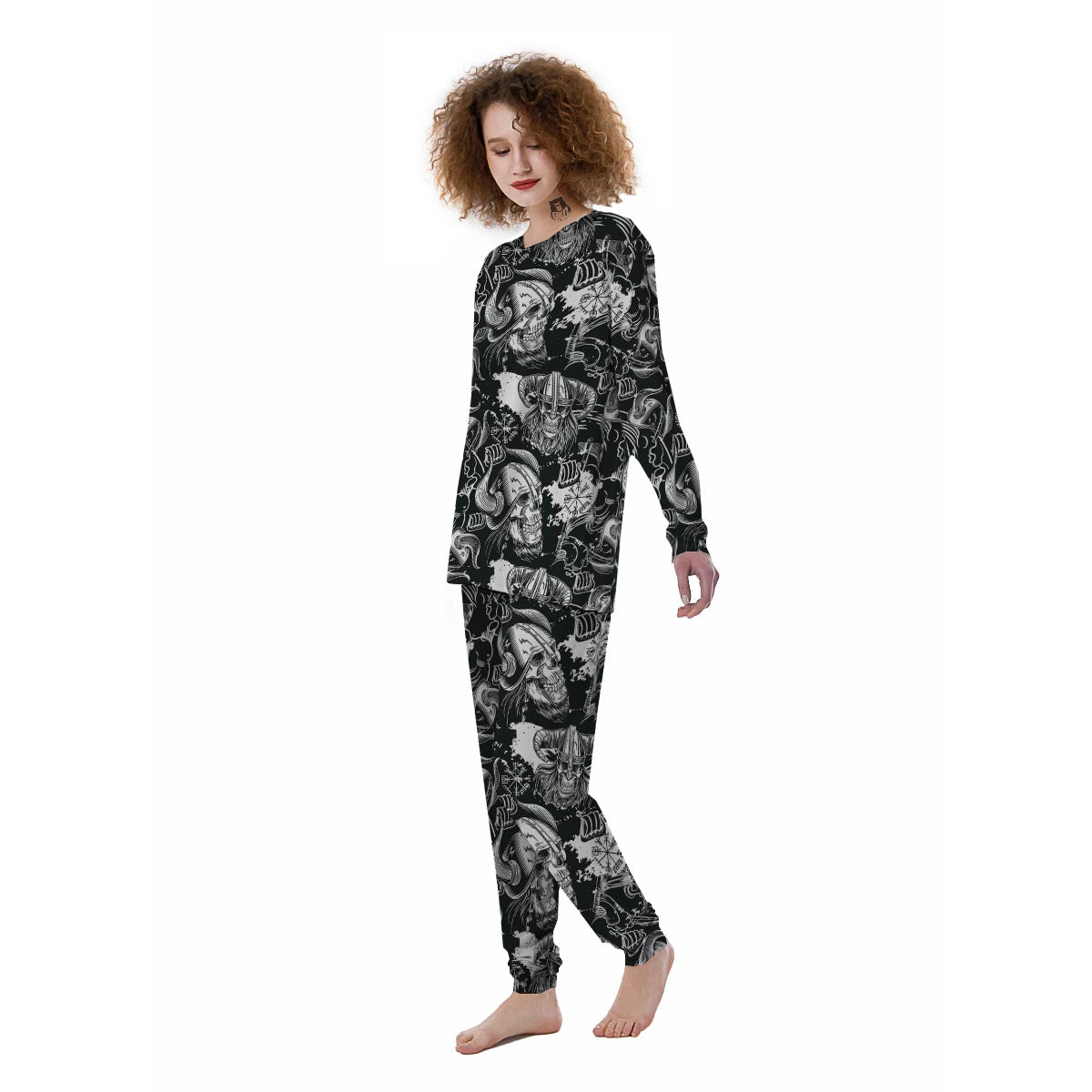 Viking Skull Women's Pajamas-grizzshop