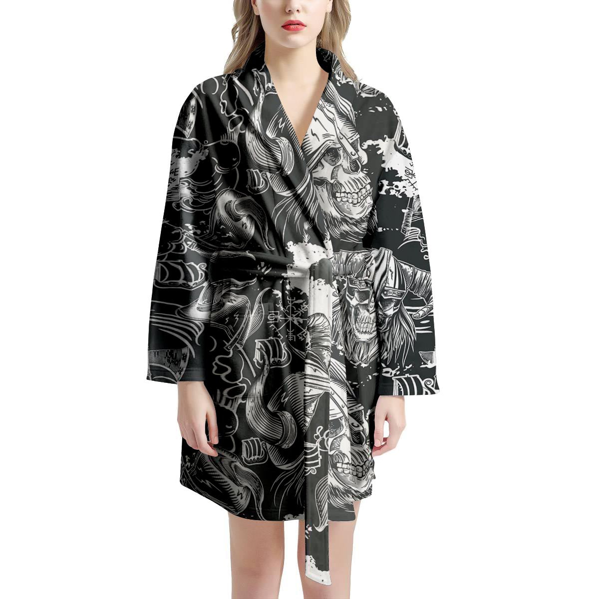 Viking Skull Women's Robe-grizzshop