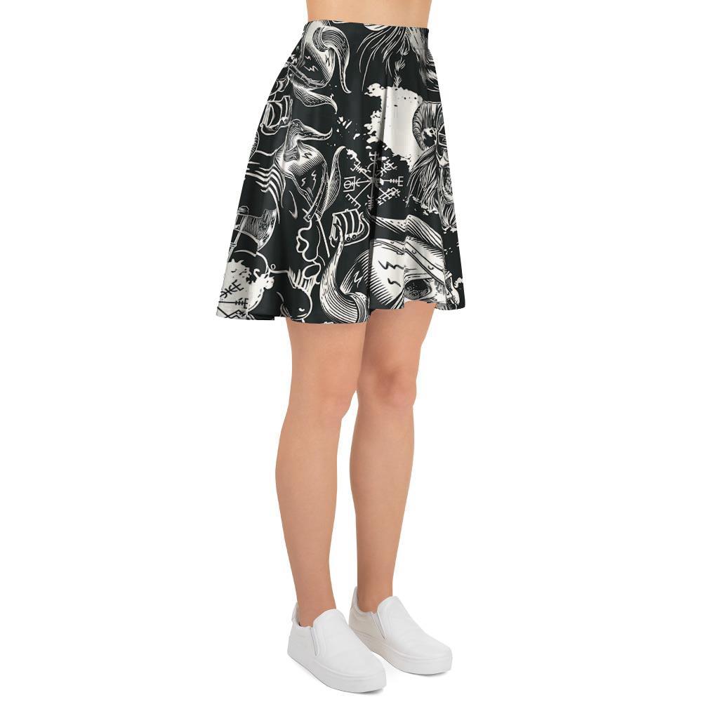 Viking Skull Women's Skirt-grizzshop