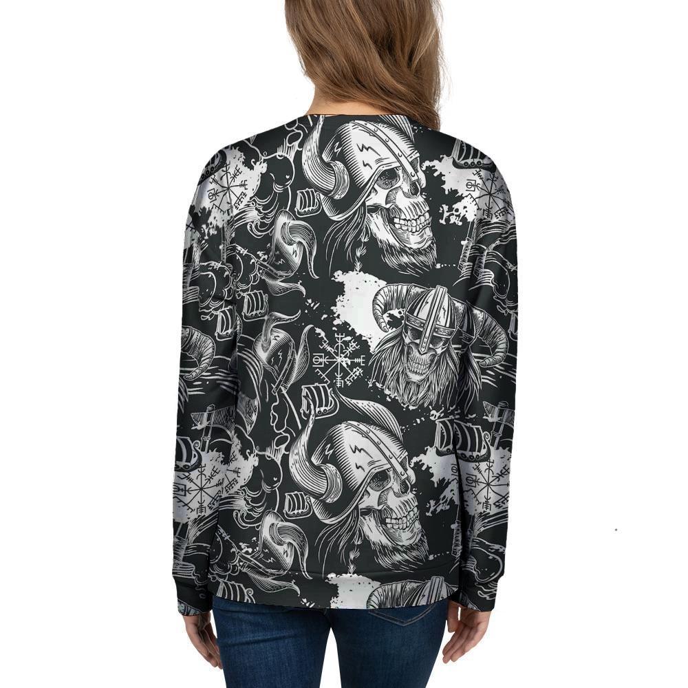 Viking Skull Women's Sweatshirt-grizzshop