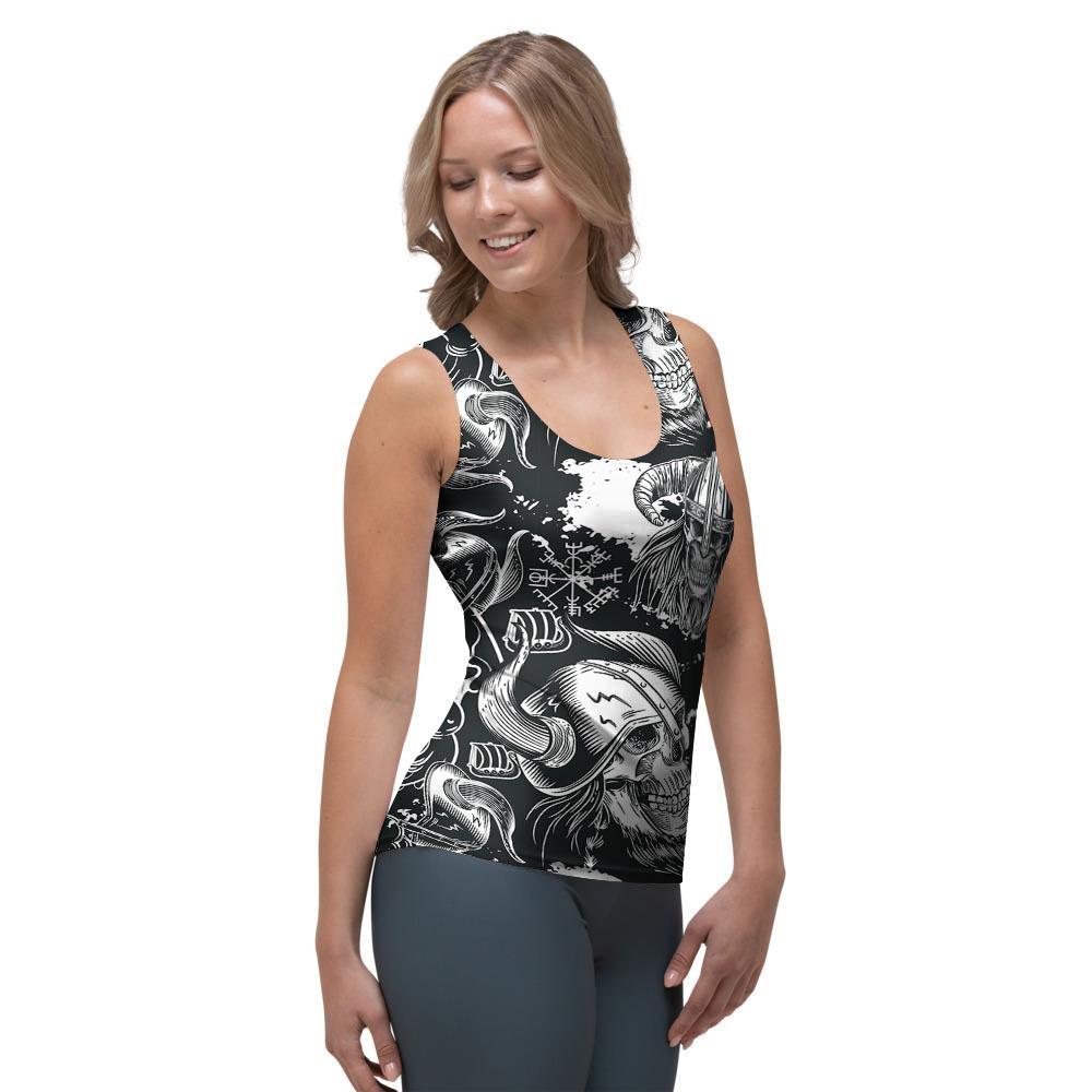Viking Skull Women's Tank Top-grizzshop