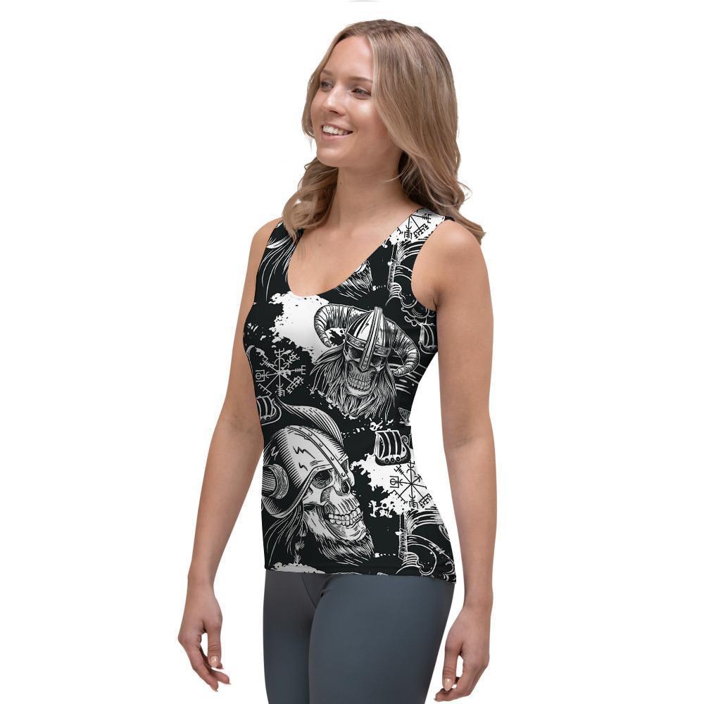 Viking Skull Women's Tank Top-grizzshop