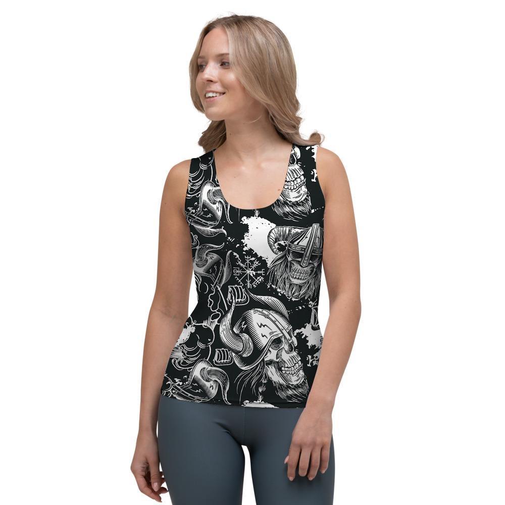 Viking Skull Women's Tank Top-grizzshop