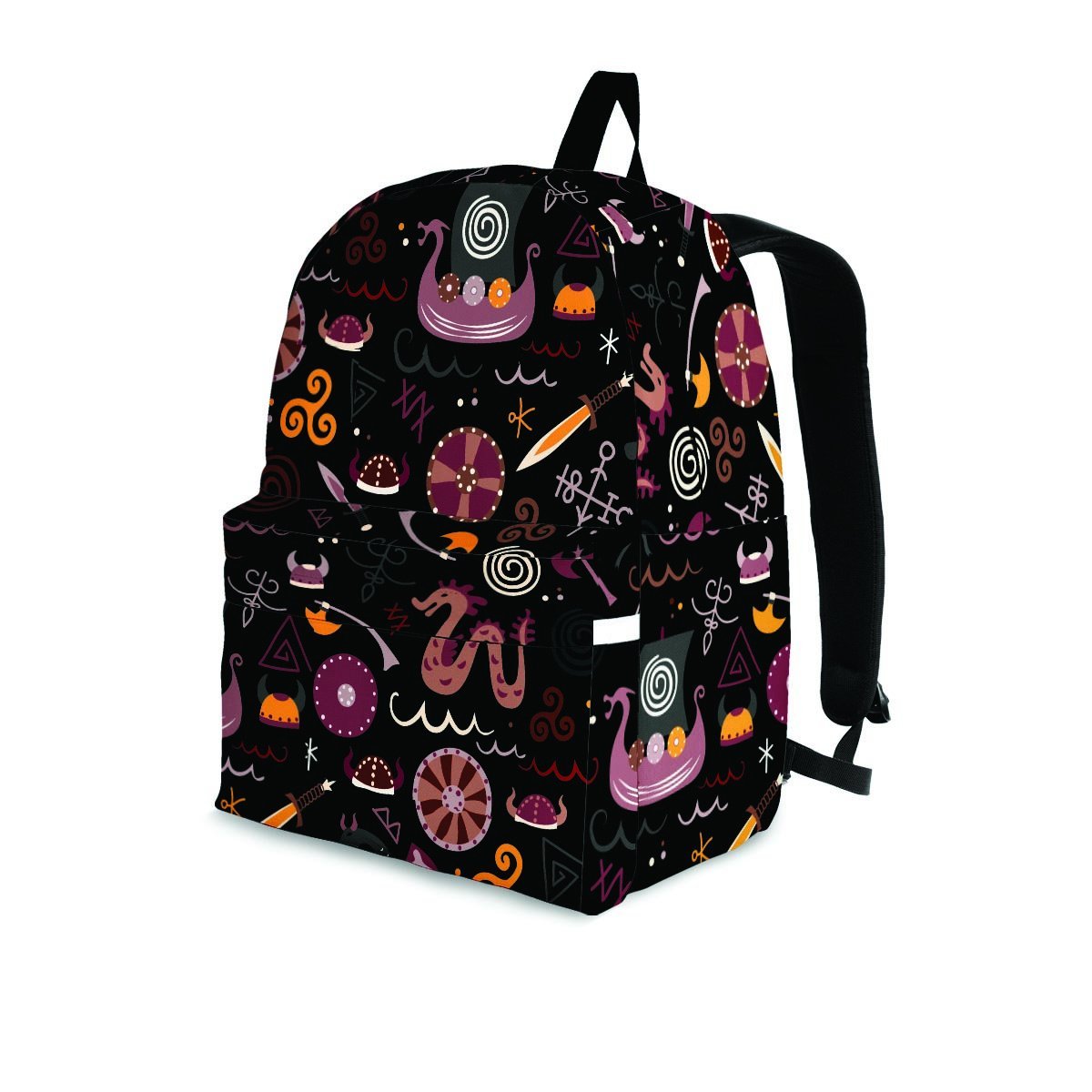 Viking Valhalla Cartoon Backpack-grizzshop