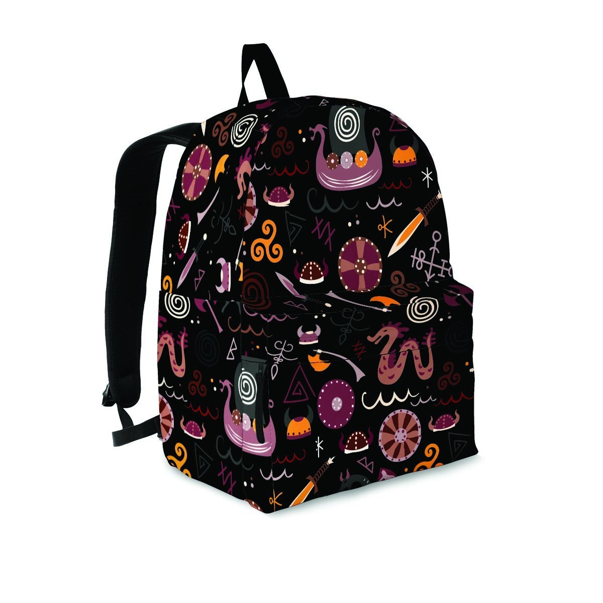 Viking Valhalla Cartoon Backpack-grizzshop