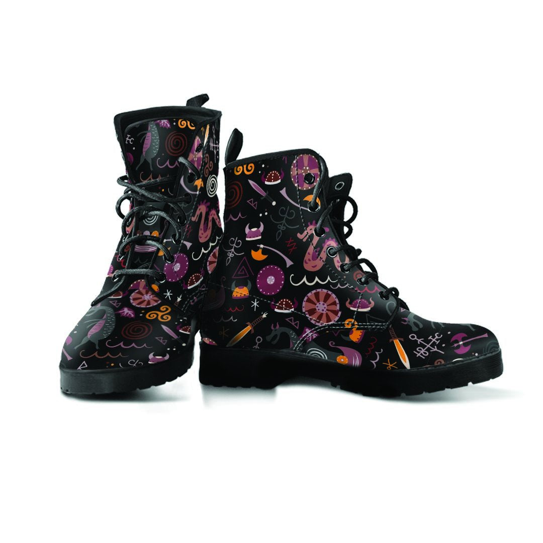 Viking Valhalla Cartoon Men's Boots-grizzshop