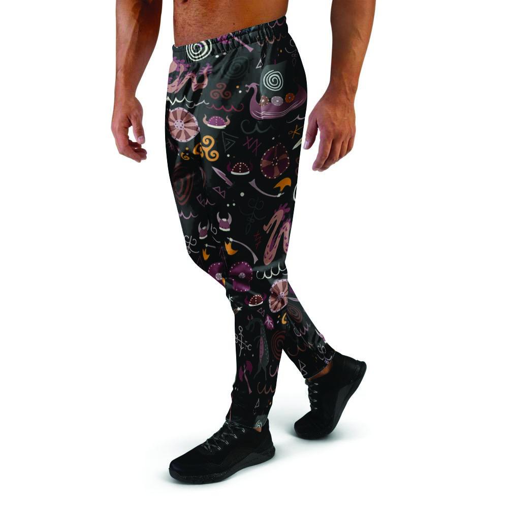 Viking Valhalla Cartoon Men's Joggers-grizzshop