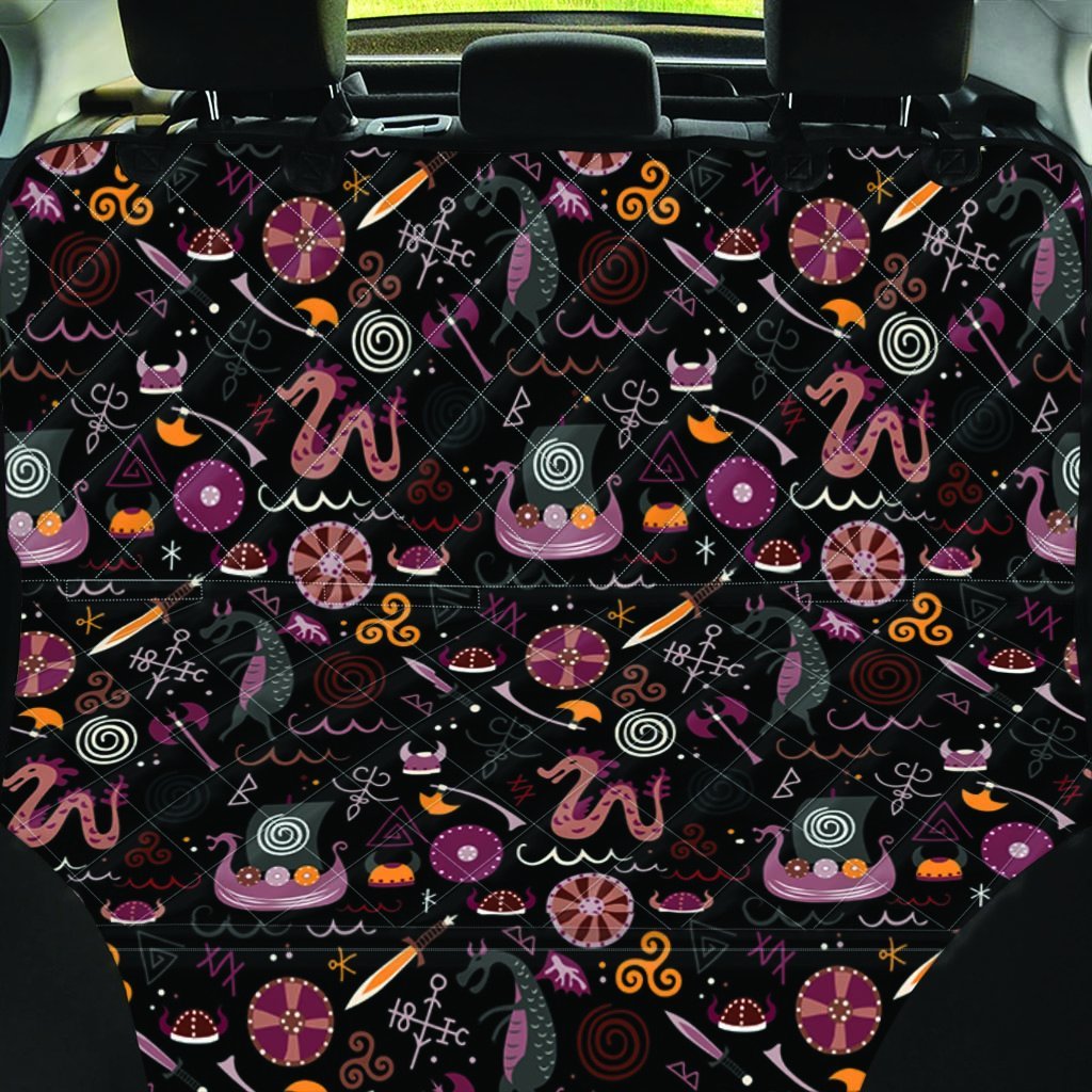 Viking Valhalla Cartoon Pet Car Seat Cover-grizzshop