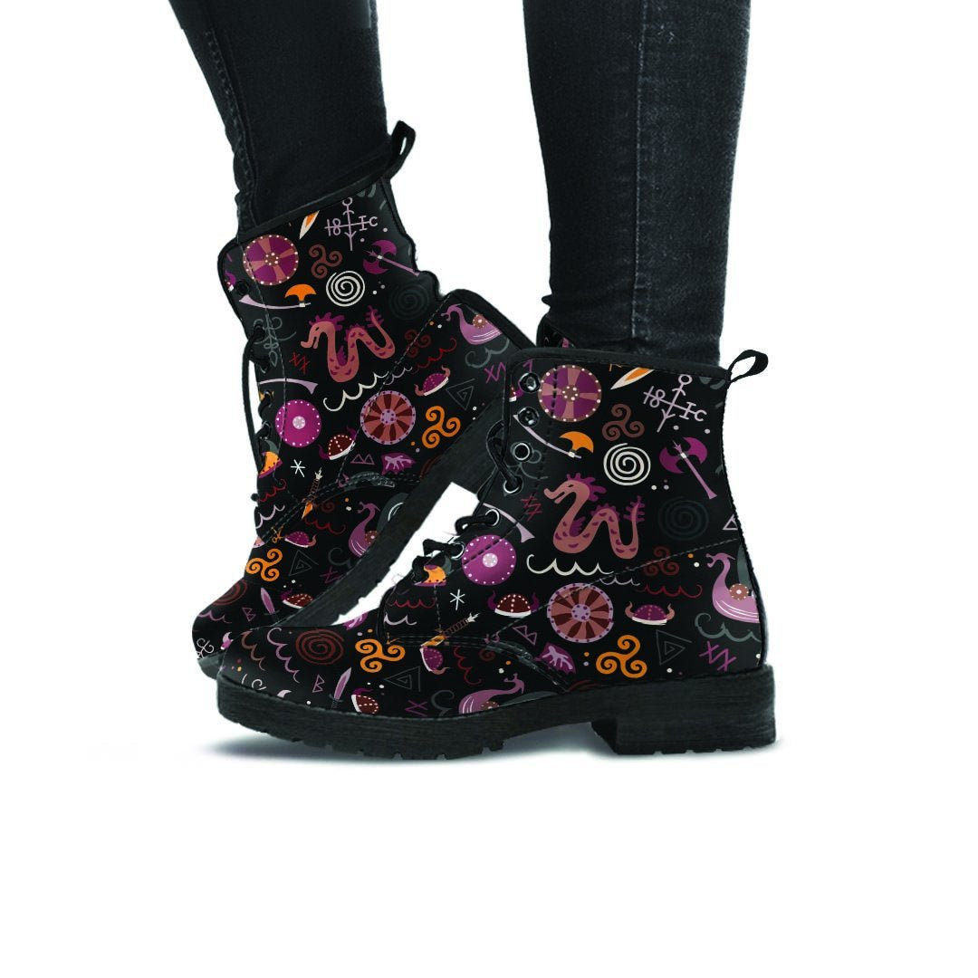 Viking Valhalla Cartoon Women's Boots-grizzshop