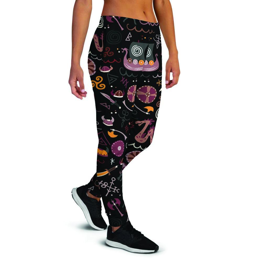 Viking Valhalla Cartoon Women's Joggers-grizzshop