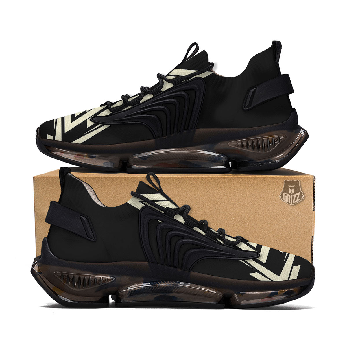 Viking Valknut Scandinavian Symbol Print Black Gym Shoes-grizzshop