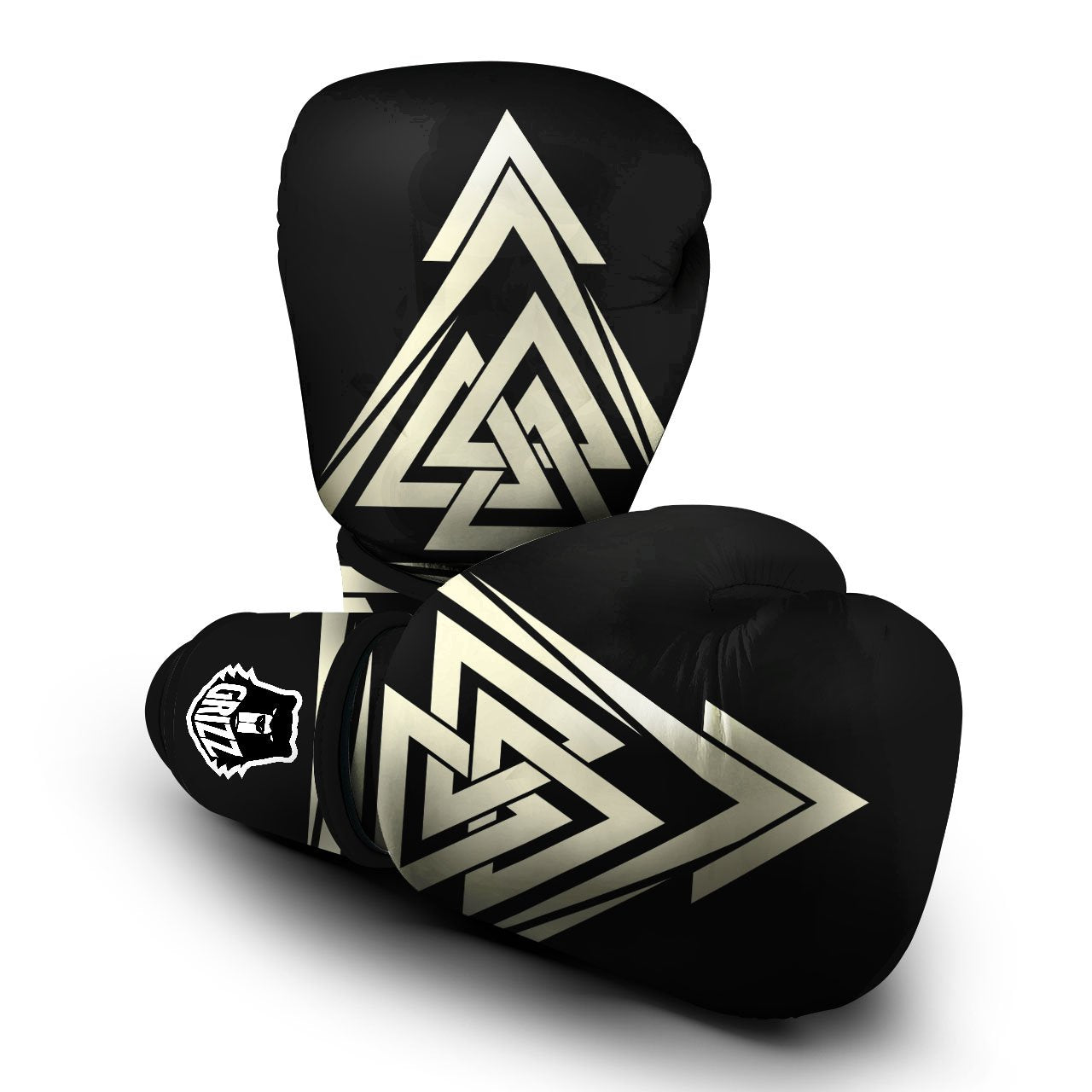 Viking Valknut Scandinavian Symbol Print Boxing Gloves-grizzshop