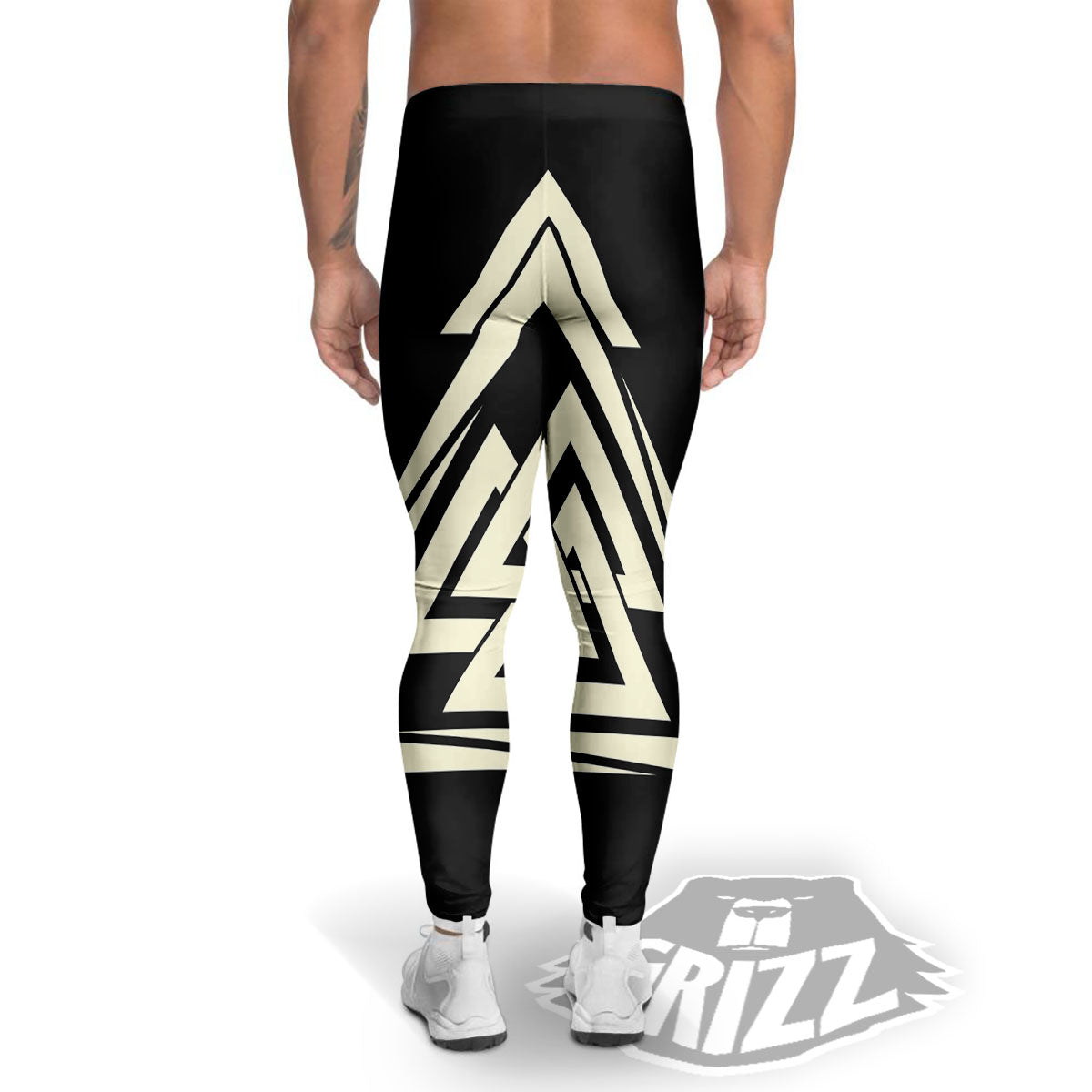 Viking Valknut Scandinavian Symbol Print Men's Leggings-grizzshop