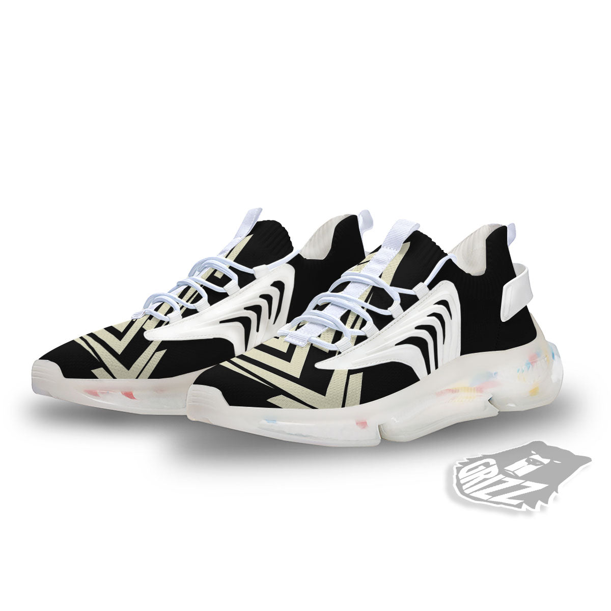 Viking Valknut Scandinavian Symbol Print White Gym Shoes-grizzshop