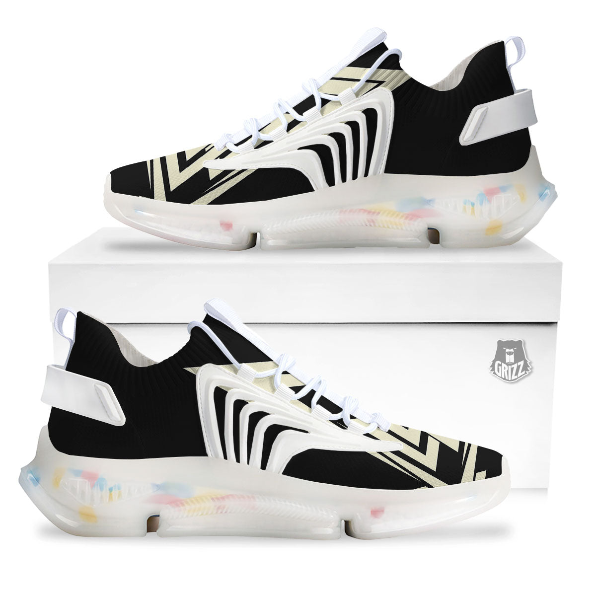 Viking Valknut Scandinavian Symbol Print White Gym Shoes-grizzshop