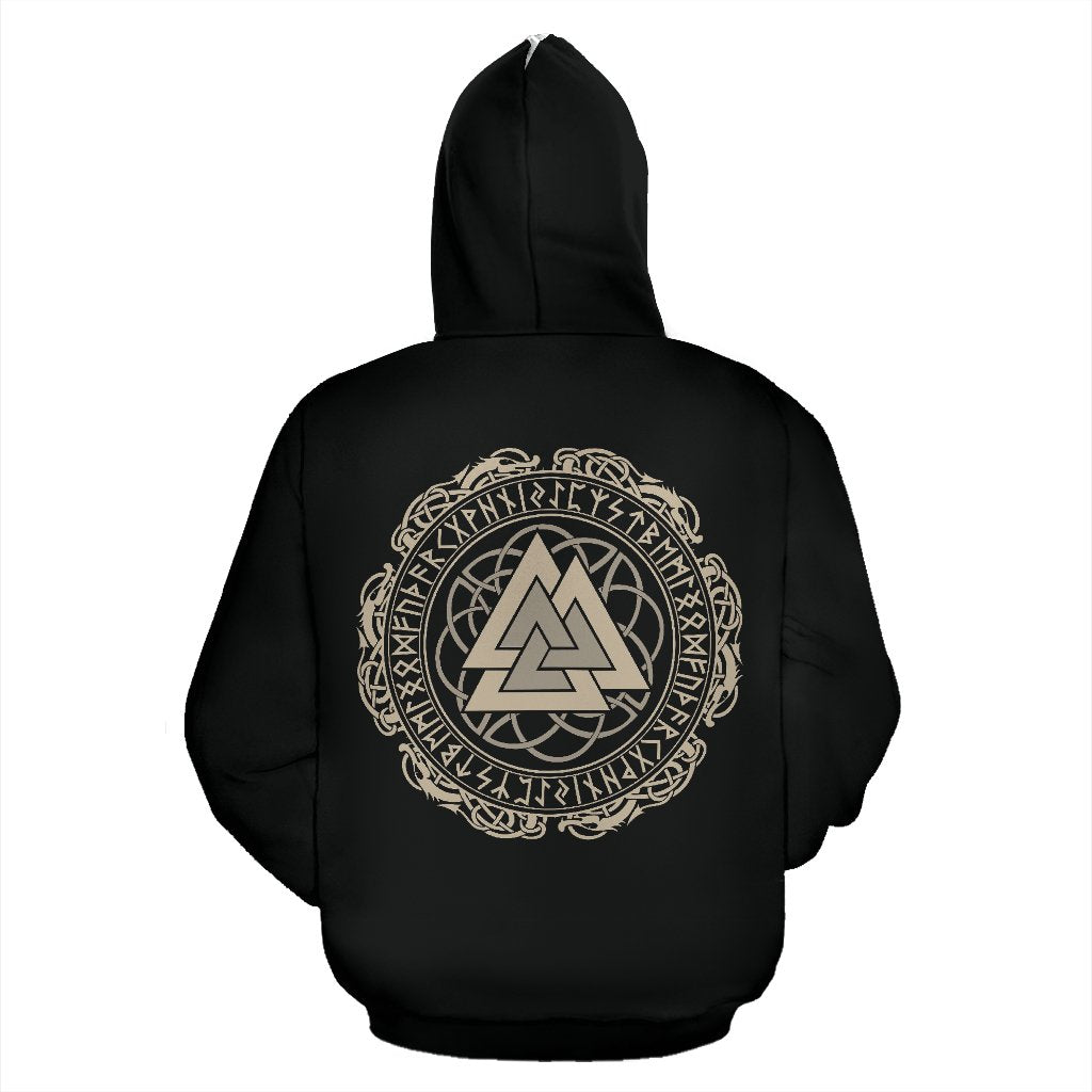 Viking Walknut Symbol Print Women Men Pullover Hoodie-grizzshop