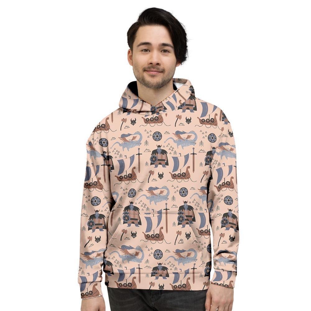 Viking Cartoon Norse Men's Hoodie-grizzshop