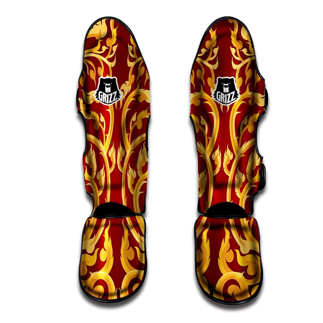 Vines Thai Winding Print Muay Thai Shin Guards-grizzshop