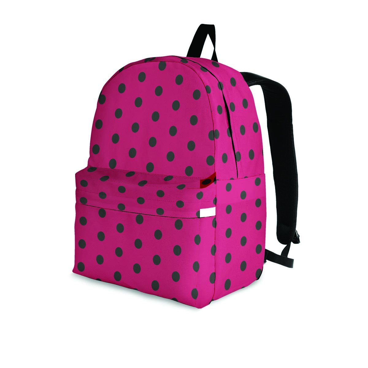 Vintage Black And Pink Tiny Polka Dot Backpack-grizzshop