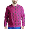 Vintage Black And Pink Tiny Polka Dot Men's Sweatshirt-grizzshop