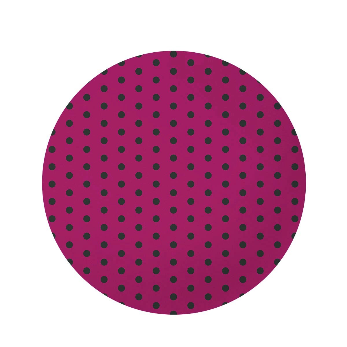 Vintage Black And Pink Tiny Polka Dot Round Rug-grizzshop