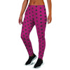 Vintage Black And Pink Tiny Polka Dot Women's Joggers-grizzshop