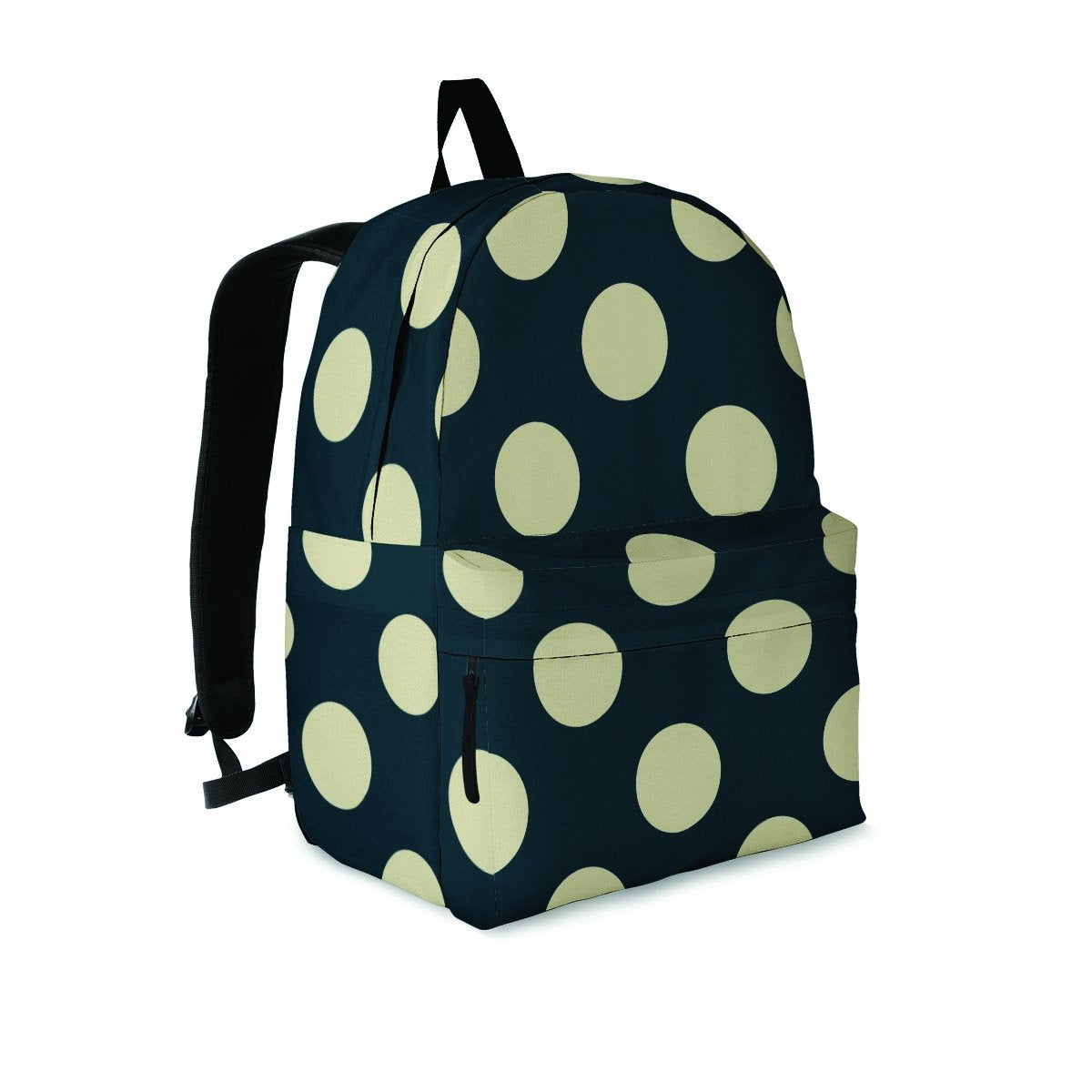 Vintage Black Polka Dot Backpack-grizzshop