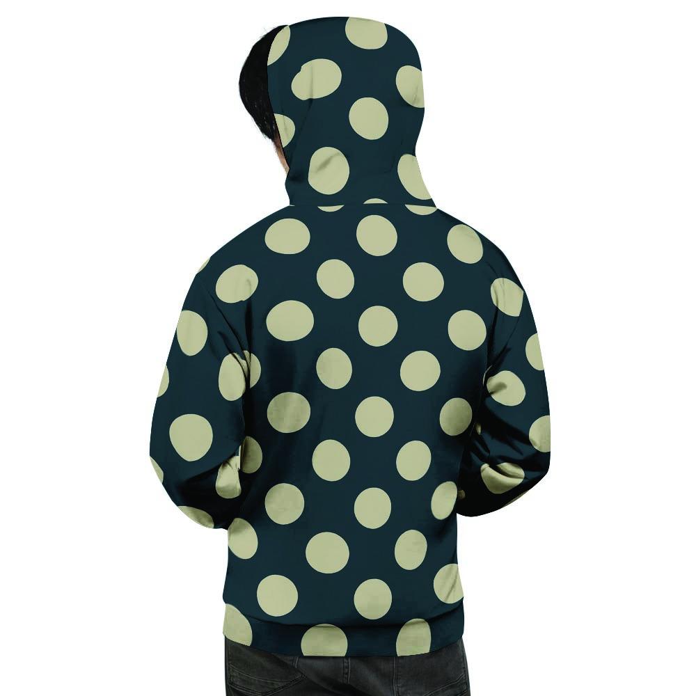 Vintage Black Polka Dot Men's Hoodie-grizzshop