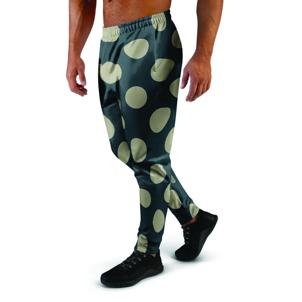 Vintage Black Polka Dot Men's Joggers-grizzshop
