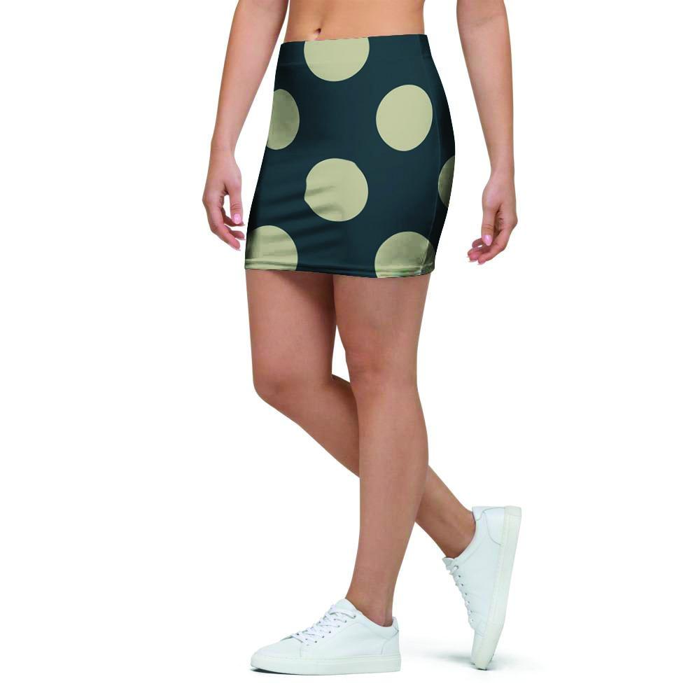 Vintage Black Polka Dot Mini Skirt-grizzshop