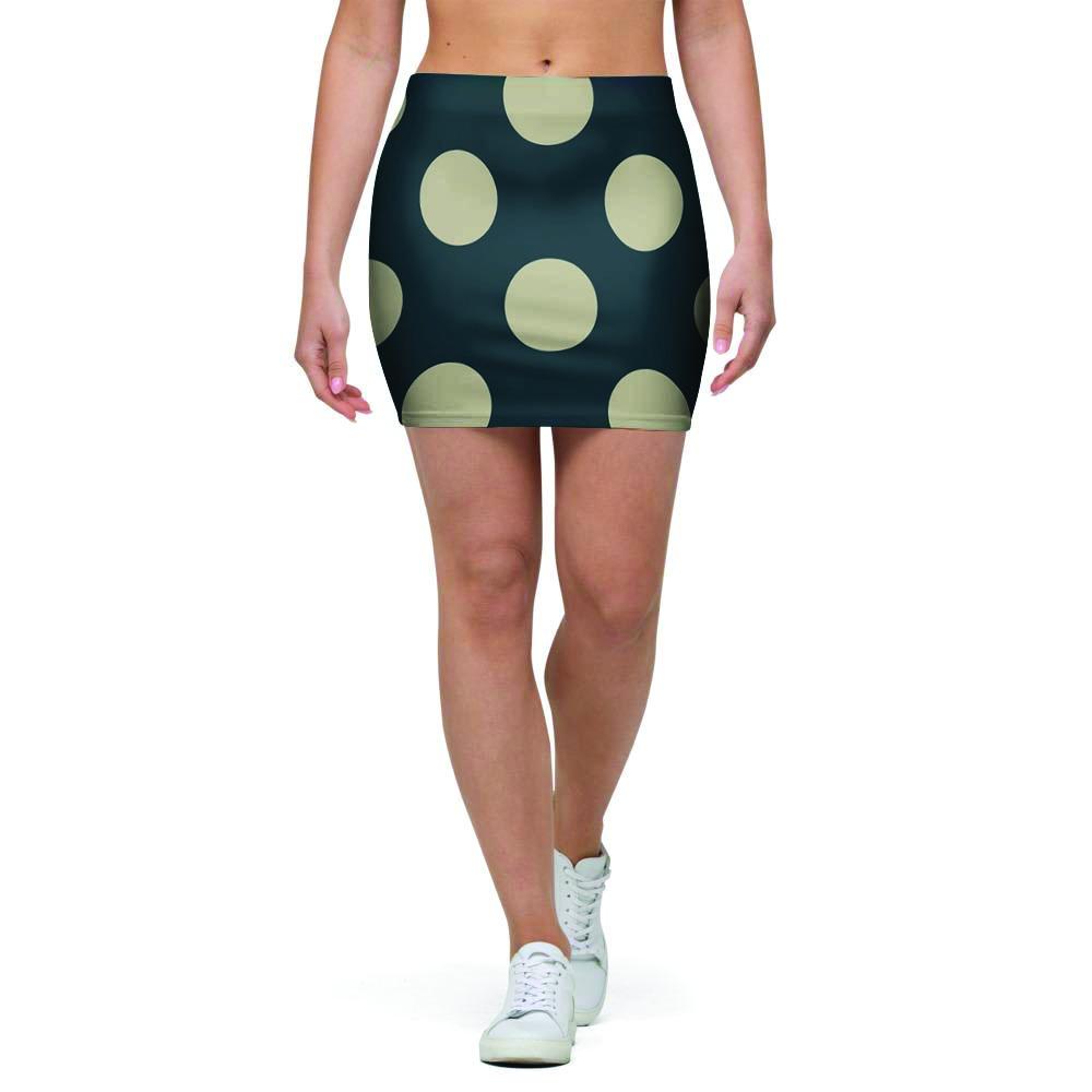 Vintage Black Polka Dot Mini Skirt-grizzshop