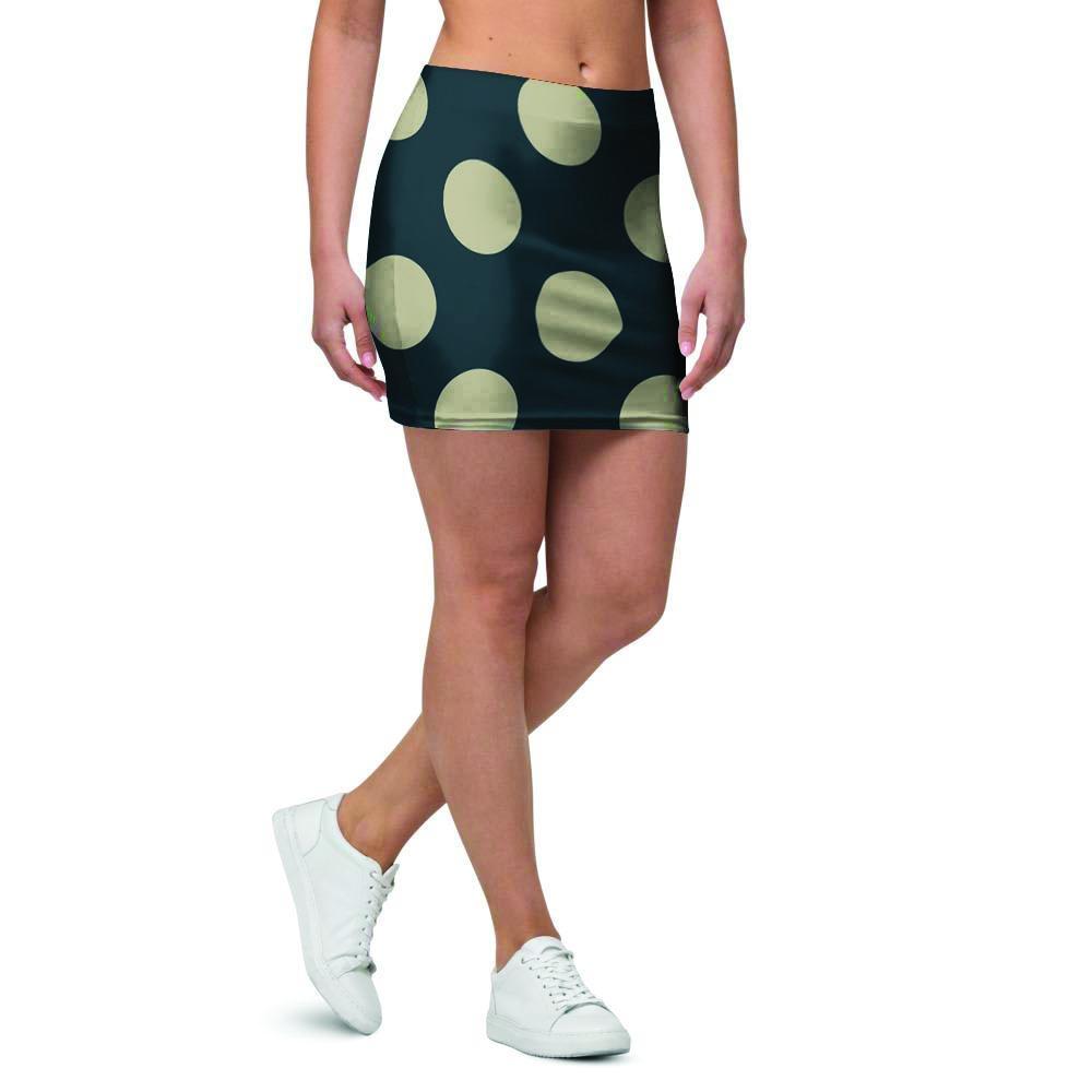 Vintage Black Polka Dot Mini Skirt-grizzshop