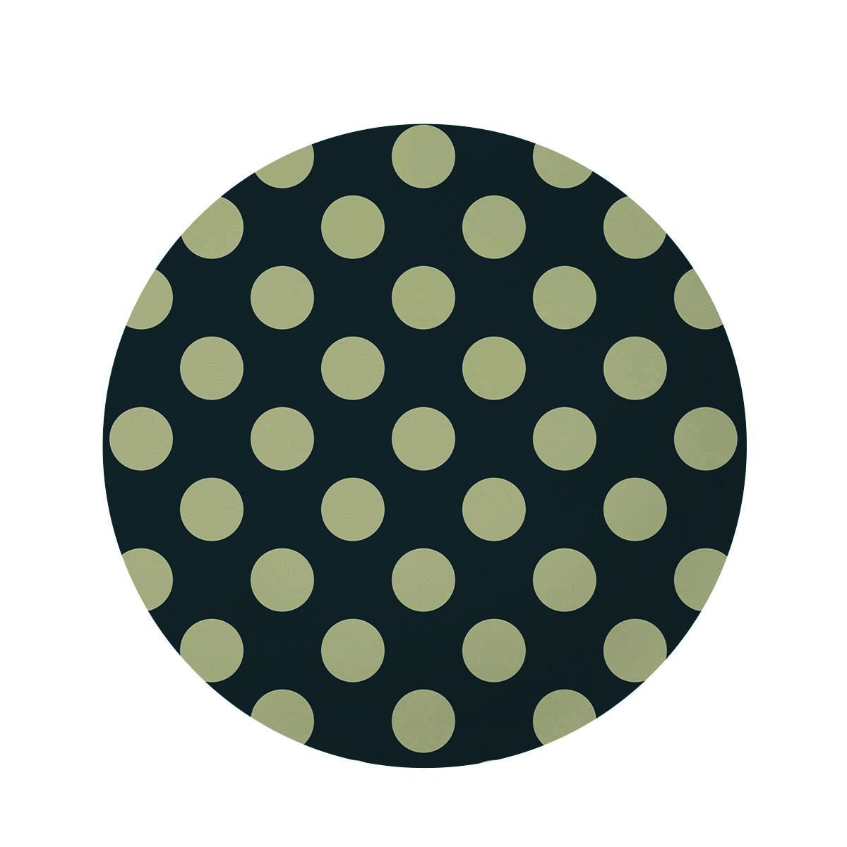 Vintage Black Polka Dot Round Rug-grizzshop