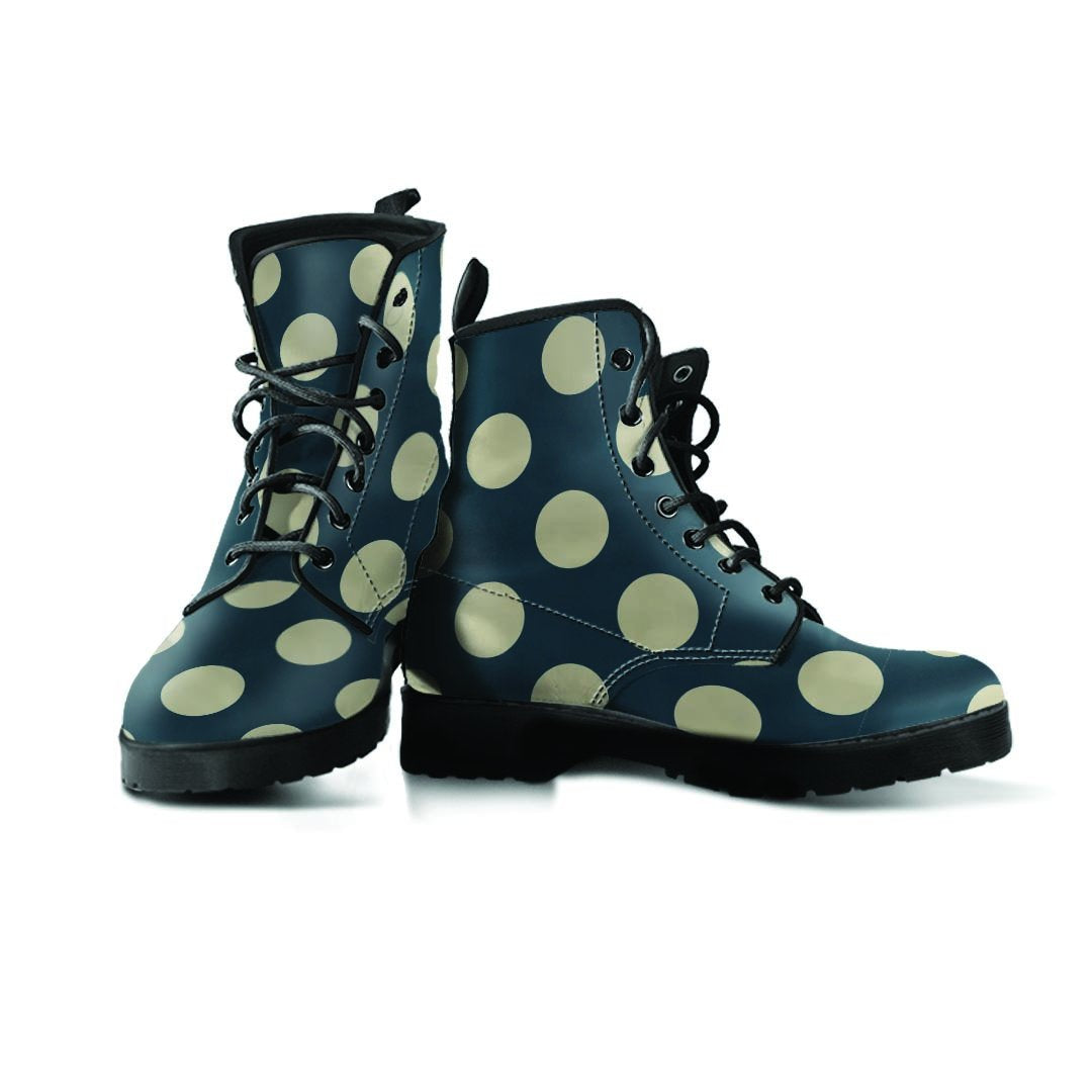 Vintage Black Polka Dot Women's Boots-grizzshop