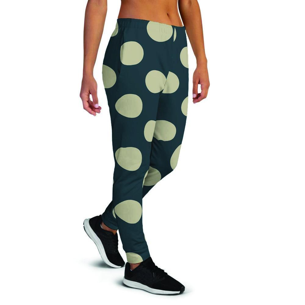 Vintage Black Polka Dot Women's Joggers-grizzshop
