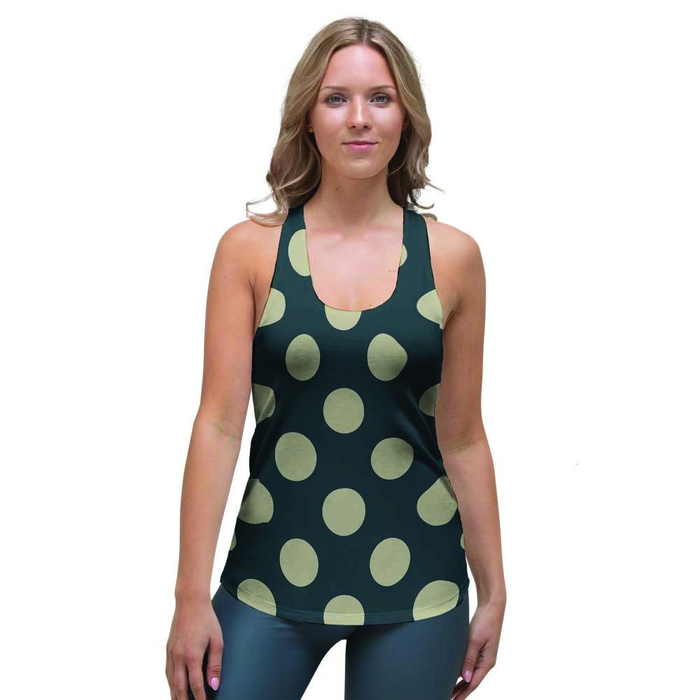Vintage Black Polka Dot Women's Racerback Tank Top-grizzshop