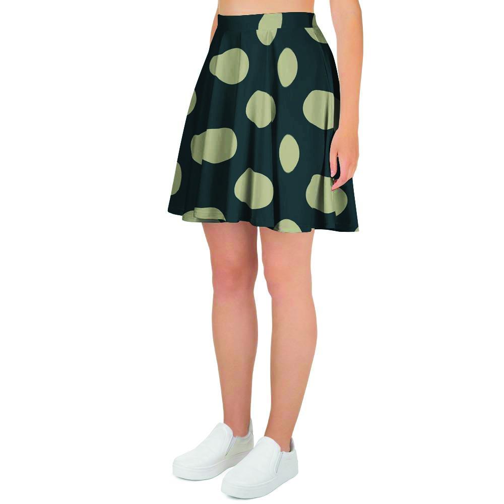 Vintage Black Polka Dot Women's Skirt-grizzshop