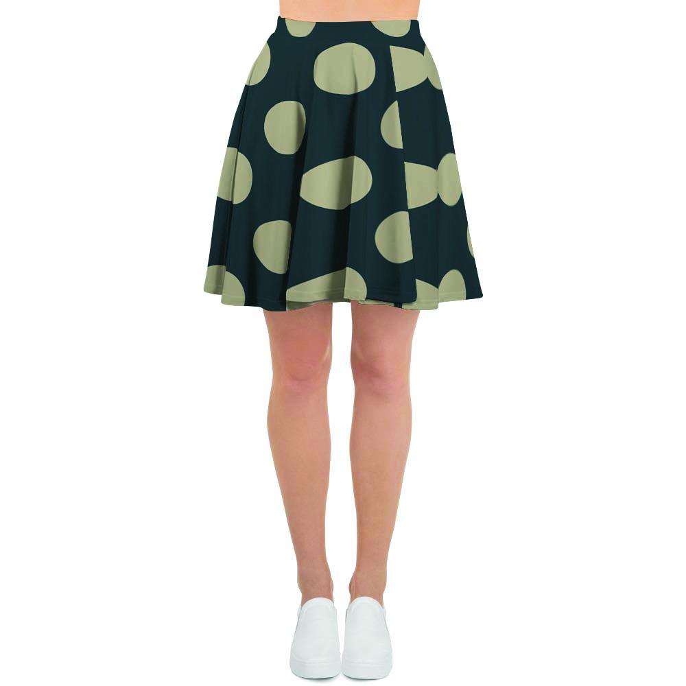 Vintage Black Polka Dot Women's Skirt-grizzshop