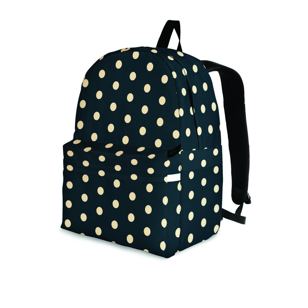 Vintage Black Tiny Polka Dot Backpack-grizzshop